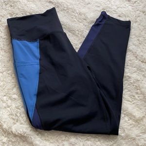 Aerie Blue and Black leggings